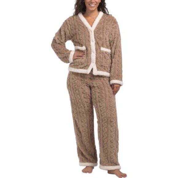 TART 2pc Cozy Cardigan And Pants Lounge Set - Picture 1 of 3